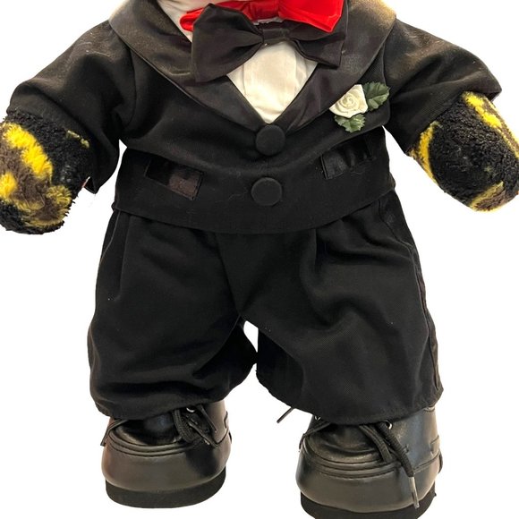 Build A Bear Bride and Groom Workshop Outfit Veil Black Shoes Plush Dress Up - Picture 5 of 16